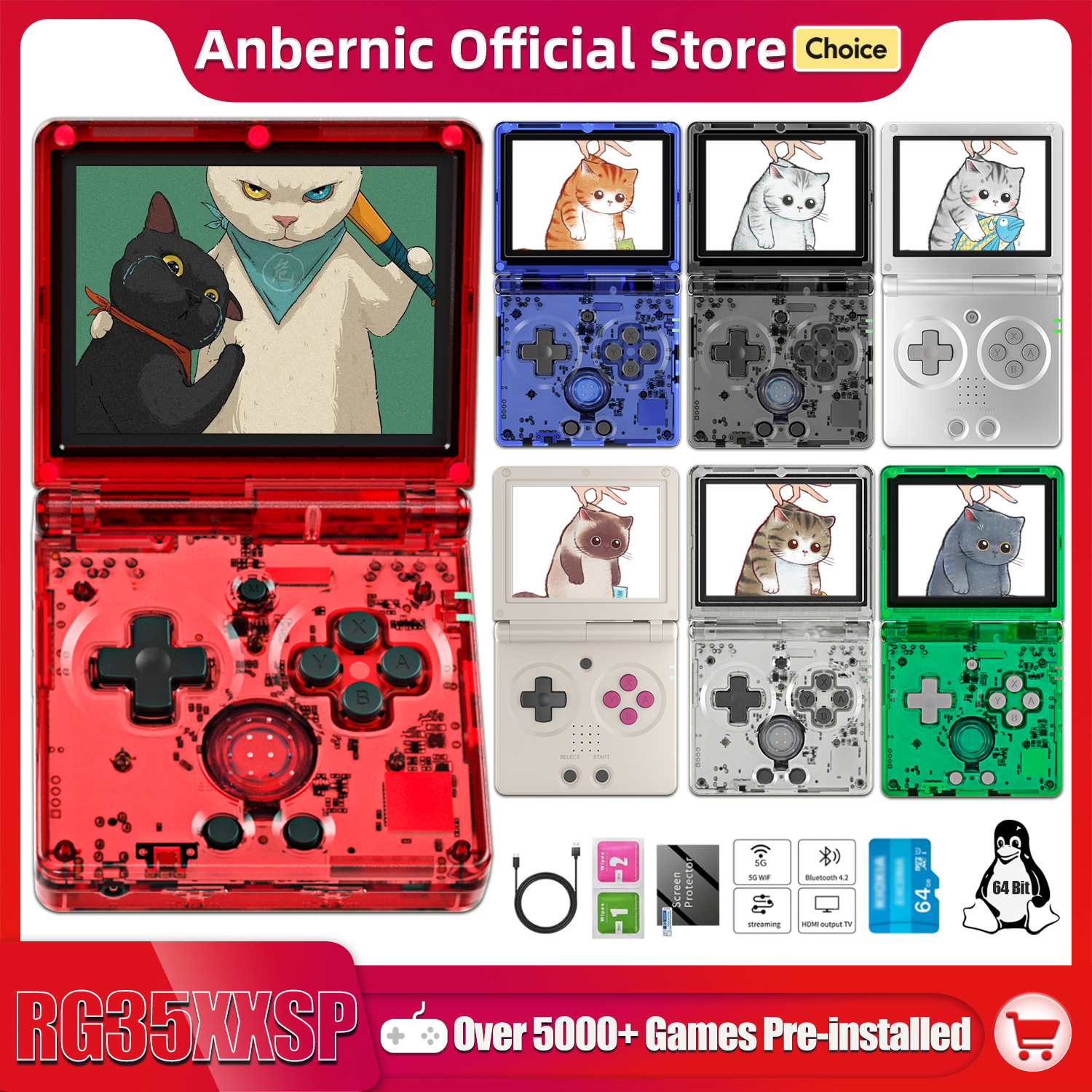 Retro Gaming Com - Anbernic NEW RG35XXSP Flip Handheld Game