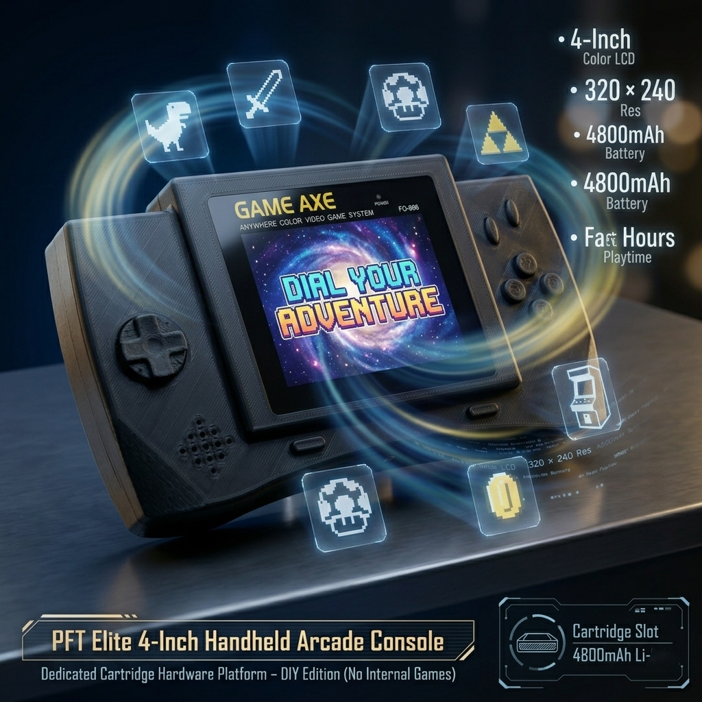 Gaming Retro Arcade - PFT Elite 4-Inch Handheld Arcade Console