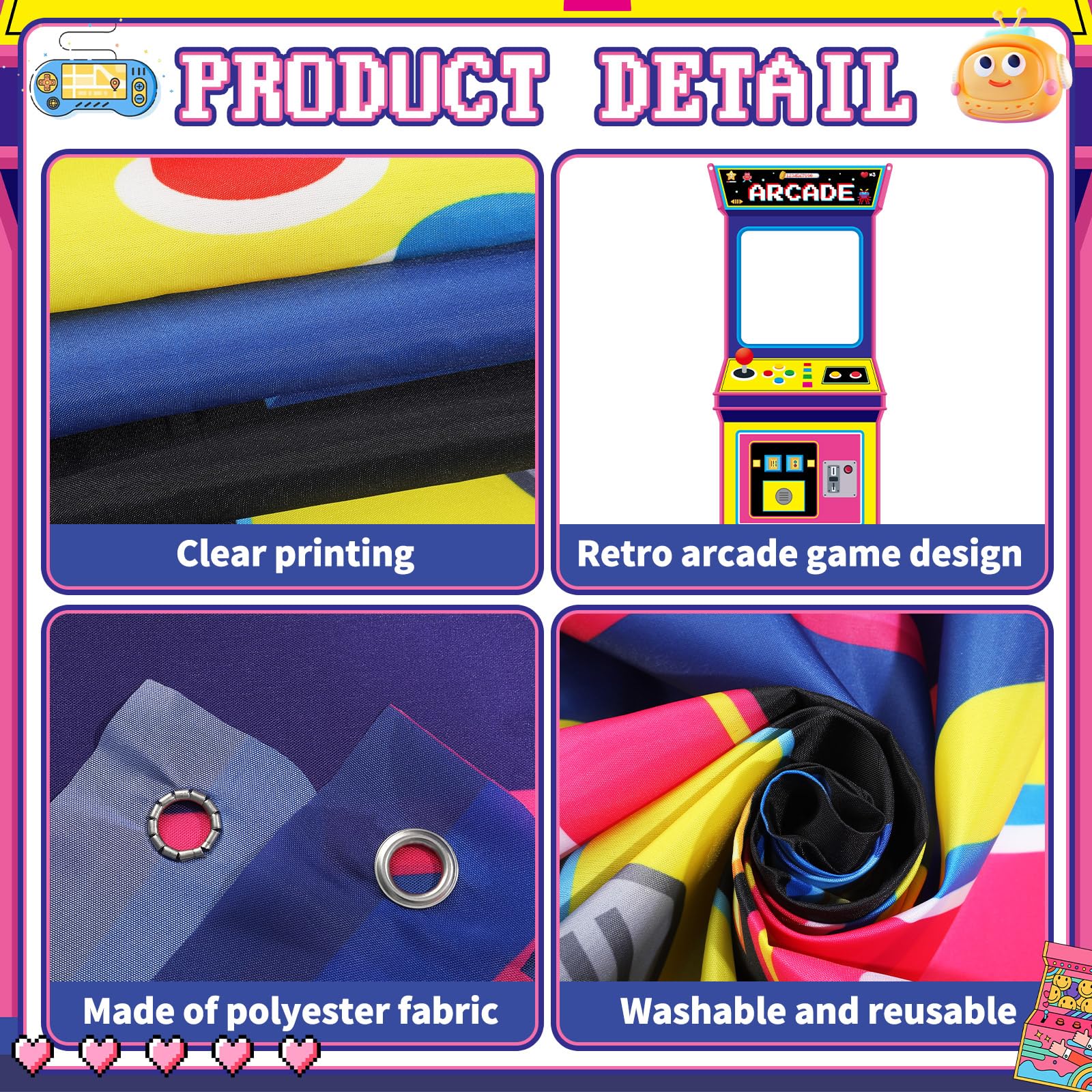 Retro Video Gaming Fabric Arca - Gaming Retro Arcade reseña y precio