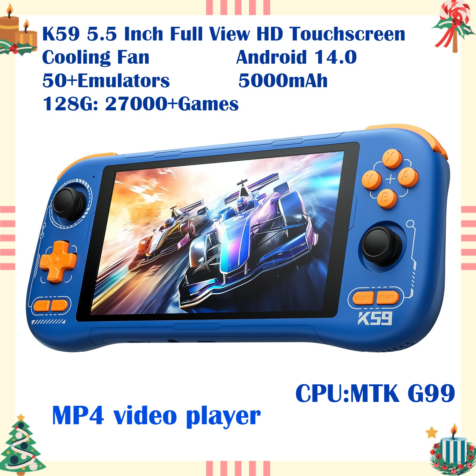 K59 Pro Android 14 Handheld Ga - Retro Gaming Com reseña y precio