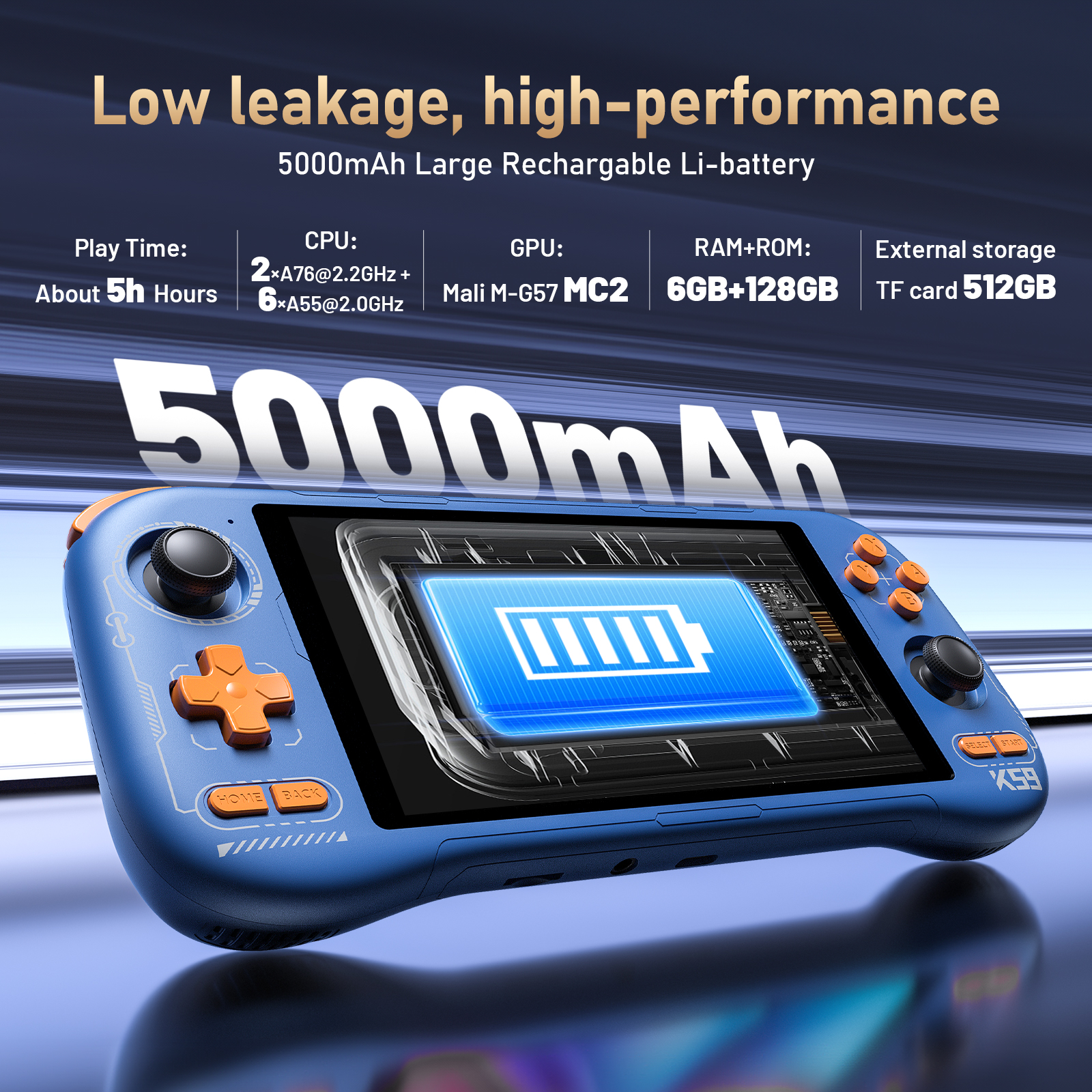 K59 Pro Android 14 Handheld Ga - Retro Gaming Com reseña y precio