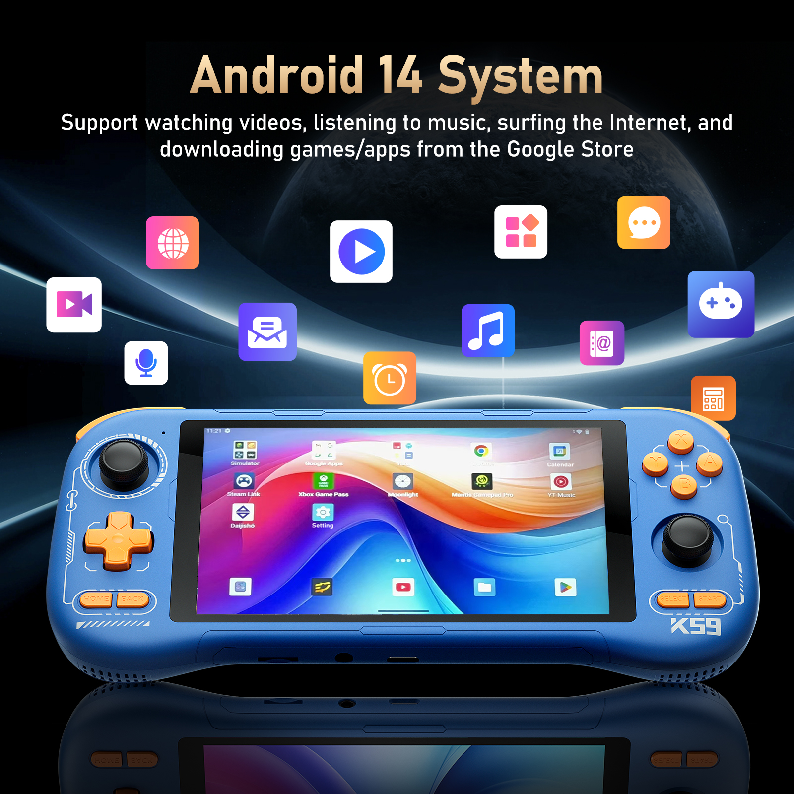 K59 Pro Android 14 Handheld Ga - Retro Gaming Com reseña y precio