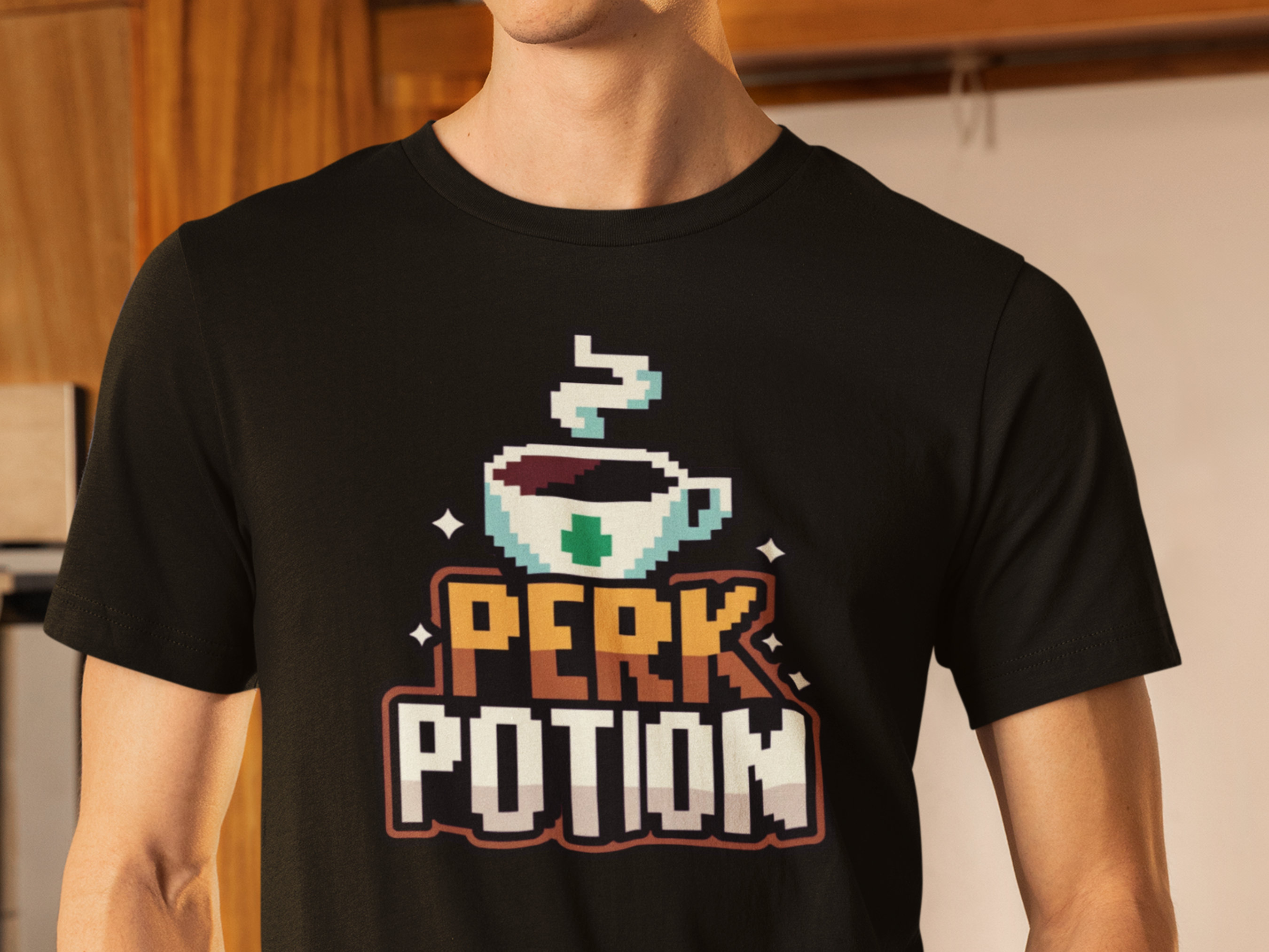 Pixel Coffee T-Shirt Cute Pixe - Retro Gaming Gift Ideas reseña y precio