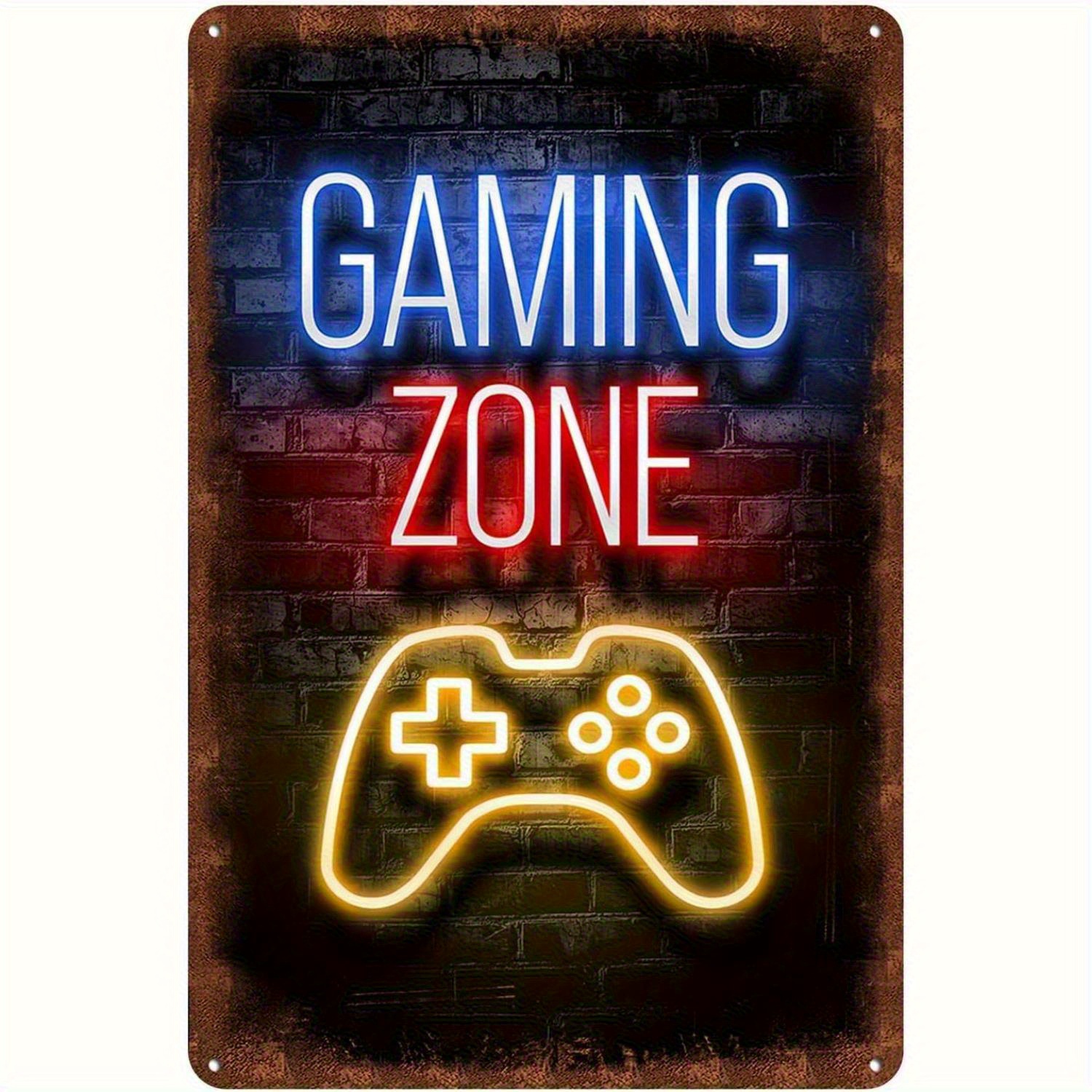 Vintage Gaming Zone Metal Tin  - Gaming Retro Arcade reseña y precio