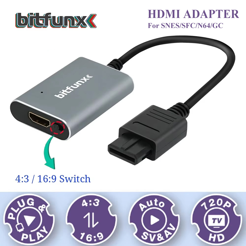 Bitfunx 720P Svideo / AV To HD - Retro Gaming Com reseña y precio
