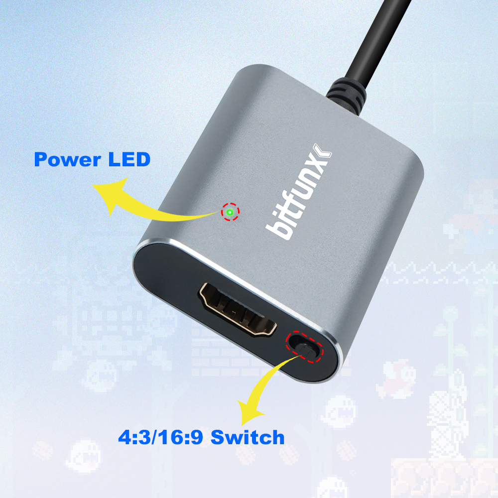 Bitfunx 720P Svideo / AV To HD - Retro Gaming Com reseña y precio
