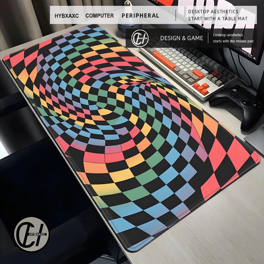 XL Checkered Rainbow Desk Mat  - Retro Gaming Xl reseña y precio