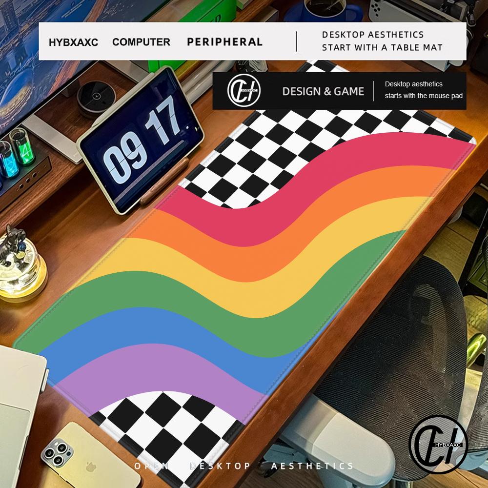 XL Checkered Rainbow Desk Mat  - Retro Gaming Xl reseña y precio