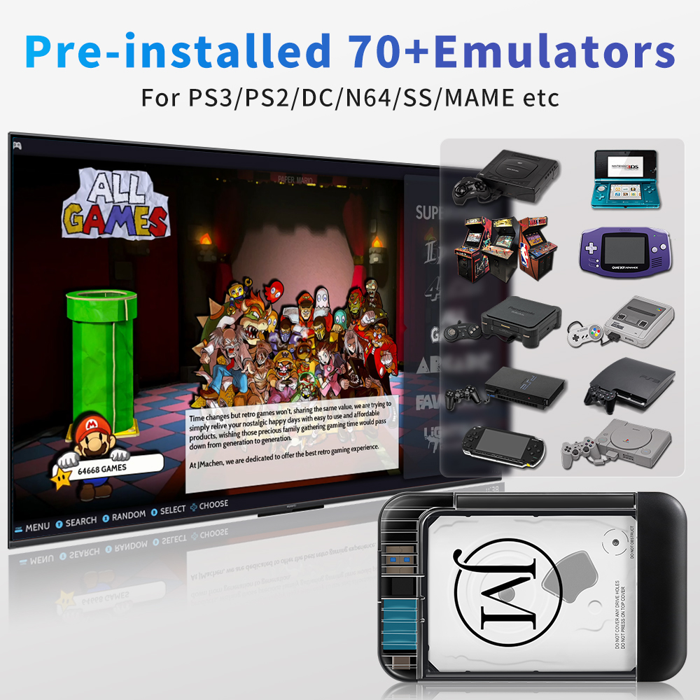 RETROBAT Portable 500G Gaming  - Retro Gaming Com reseña y precio