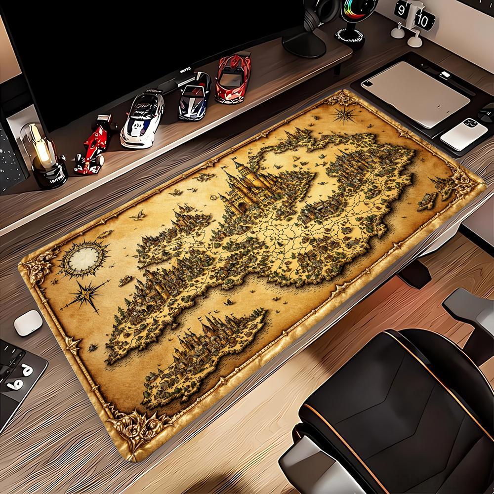 Retro Map Pattern Mouse Pad La - Retro Gaming Xl reseña y precio