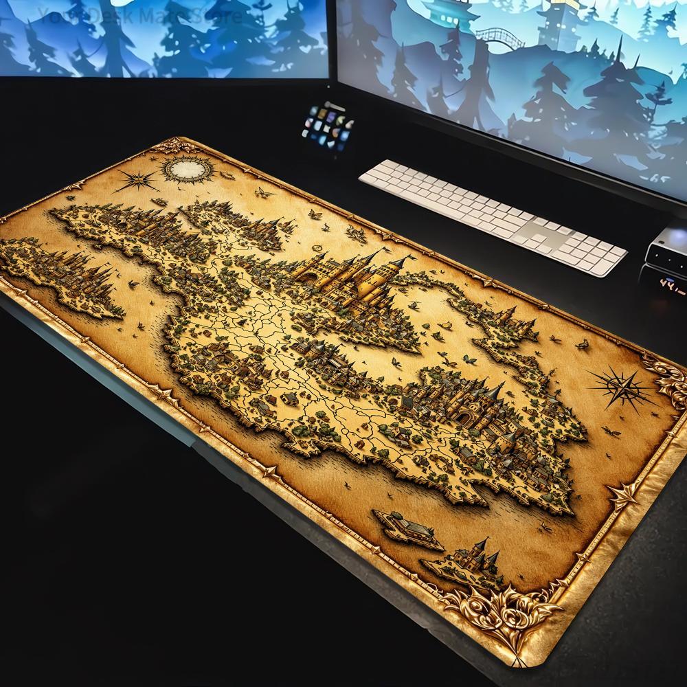 Retro Map Pattern Mouse Pad La - Retro Gaming Xl reseña y precio