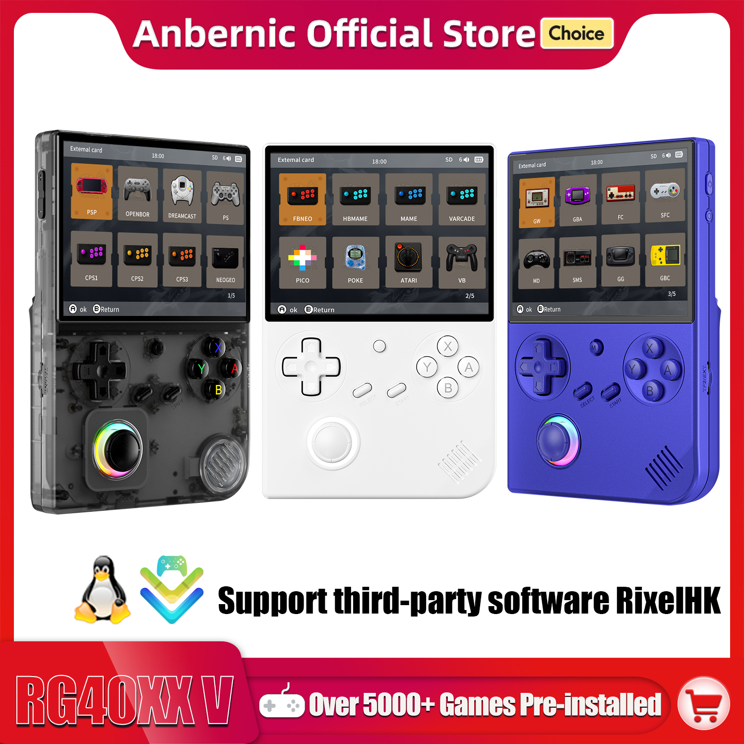 Anbernic RG 40XXV 64 Bit Linux - Retro Gaming Console Lego reseña y precio