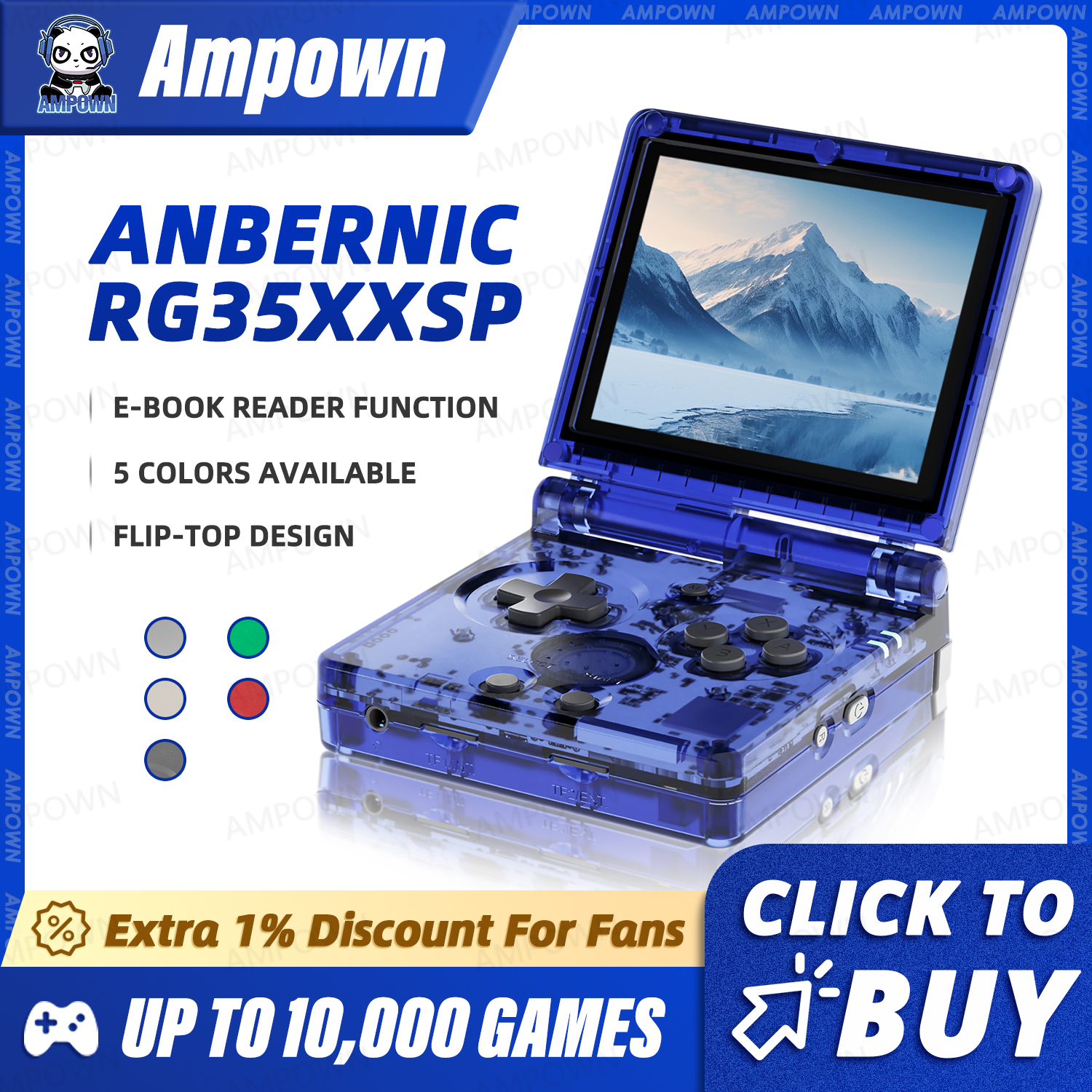 ANBERNIC RG35XXSP Flip Game Co - Retro Gaming Console Lego reseña y precio