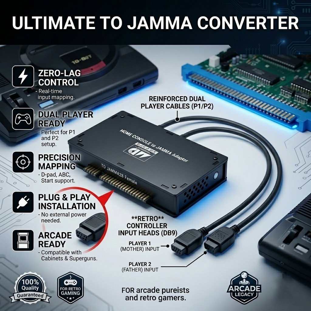 Mega Drive Genesis MD to JAMMA - Retro Gaming Cabinet reseña y precio