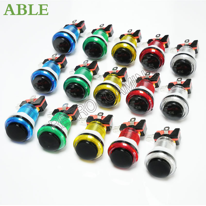 12pcs 6 Colors Arcade LED Push - Retro Gaming Store reseña y precio