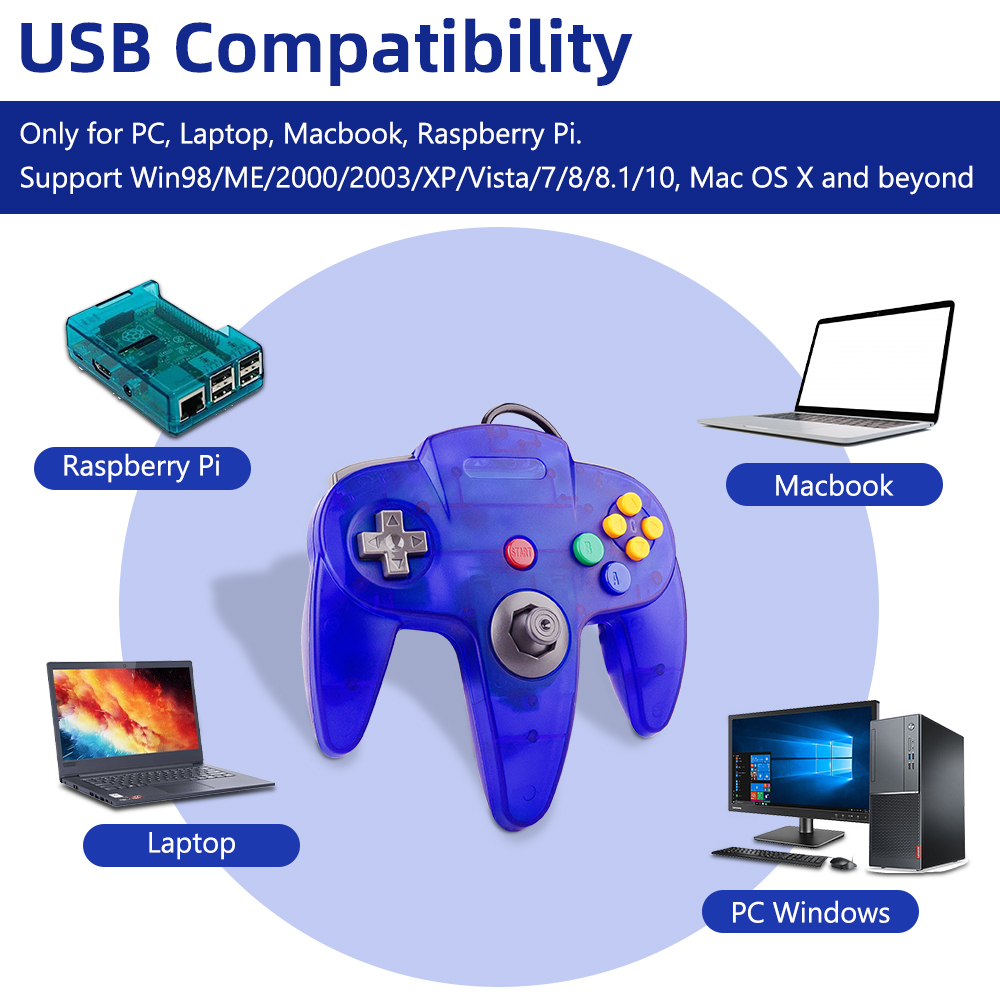 N64 Controller Classic USB Wir - Retro Gaming Com reseña y precio