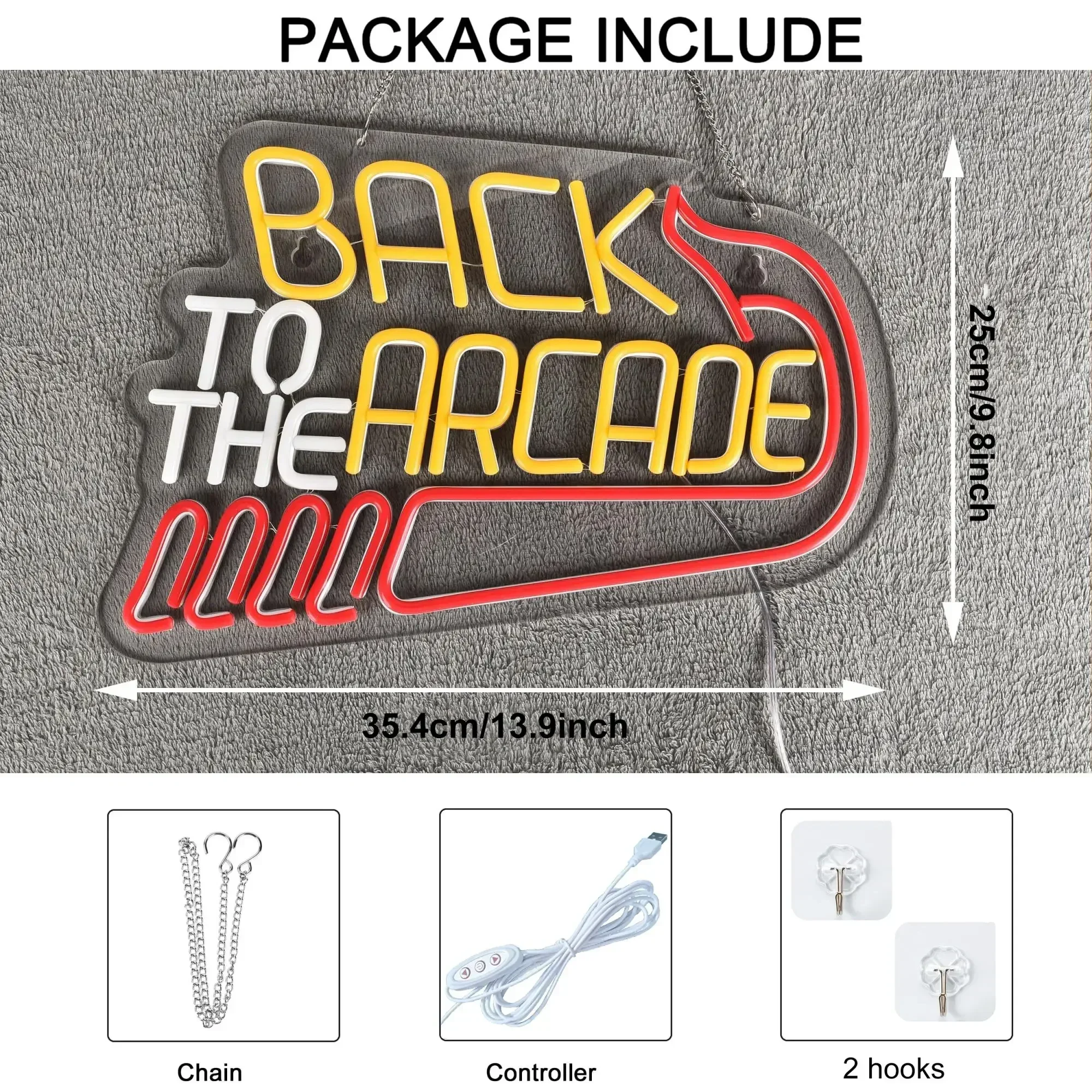 Back to The Arcade Neon Sign R - Retro Gaming Gift Ideas reseña y precio